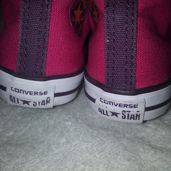Converse | Chuck Taylor Pink & Purple High Top Sneaker Girls Toddler alSize 5 - Picture 5 of 6